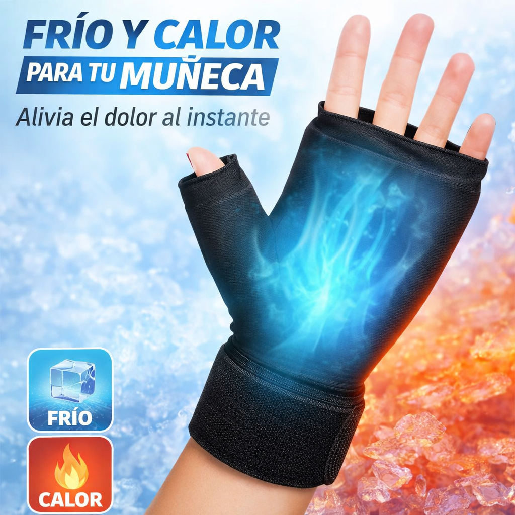Muñequera para terapia de frío y calor con almohadilla térmica